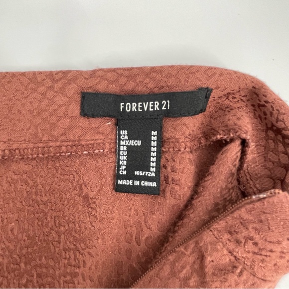 Forever 21 Pencil Slit Skirt 90s Minimalist Quiet Luxury Clean Girl Earthy - Picture 2 of 13